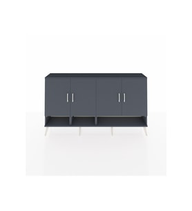 Arges Konsol 6 Raflı 4 Kapaklı 176x30x99 Antrasit-Antrasit/Aytaşı