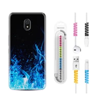 Xiaomi Redmi 8A 8 Pro 9C 9T 10C 11T Pro Kılıf Kablo Koruma Spiral Silikon Blue Fire 1678