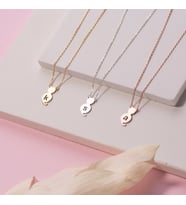 Kişiye Özel 925 Ayar Gümüş Kedi Harf Kolye (Gold)
