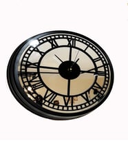 Aynalı Modern Duvar Saati 40 cm