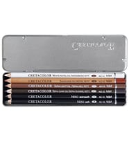 Cretacolor Oil Pencil Pocket Set Yağlı Çizim Kalemleri 6'lı Metal Kutu (400 07) 
