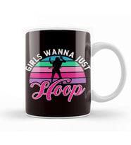 Girls Wanna Just Hula Hoop Hooper Hooping Fitness Sports Kupa Bardak Porselen