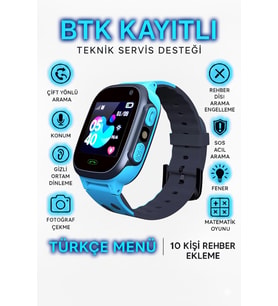 Çocuklar için Q23 Model Akıllı Saat, Sim Kartlı Konum ve Dinleme Özellikli