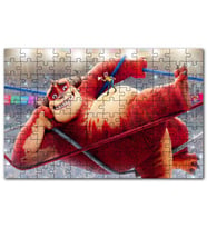 Cakapuzzle Sirkte İpler Üzerindeki Sevimli Canavar Puzzle Yapboz MDF (Ahşap) (120 Parça)