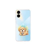 Tecno Camon 19 Neo ile Uyumlu Splash Köpek Tasarımlı Şeffaf Silikon Kılıf