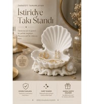 İstiridye Deniz Kabuğu Tasarımlı Takı Düzenleyici ve Dekorasyon Ürünü