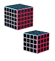 2 SET VIP PROFESSIONAL QY SPEED CUBE CORBON FİBER CUBE VIP 2Lİ SET 4X4 5X5 ZEKA KÜPÜ RUBİKS CUBE