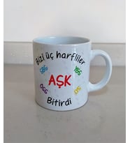 Tasarım AŞK Temalı Kupa 1 adet