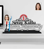 Kişiye Özel Nihayetinde Kolay Yetişmiyor Diş Doktor Kadın Ahşap Biblo-1