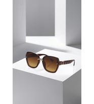 Polo Air UV400 Korumalı Şık Kahverengi Gold Detaylı Cat Eye Kadın Güneş Gözlüğü PLG-2128C2