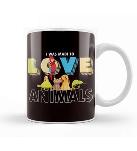 Was Made Love Animals Pet Dog Cat Animal Care Rescue Welfare Kupa Bardak Porselen