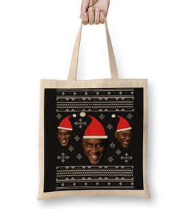Christmas Ainsley Harriot Face Knit Pattern Bez Çanta Uzun Saplı