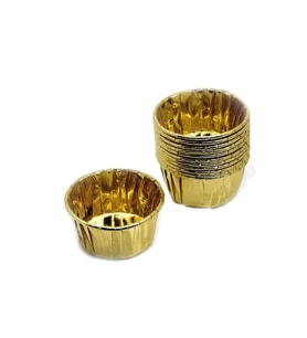 Cupcake Kalıbı Minik Boy 38*30 Sufle-Muffin Kek Kalıbı (24 Adet)  Altın