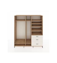 Kronos Dolap 9 Raflı 3 Çekmeceli 3 Askılı 220x59x243 Çam-Çam/Aytaşı