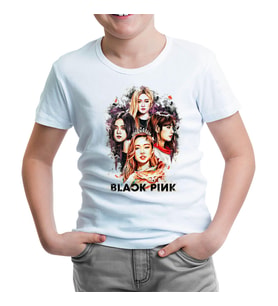 Black Pink - Group Beyaz Çocuk Tshirt