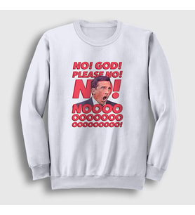 Presmono Unisex Beyaz No God Please Dizi The Office Sweatshirt 345763tt