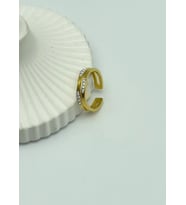 Çelik Gold  Taşlı Ayarlanabilir Yüzük - 25yzk185