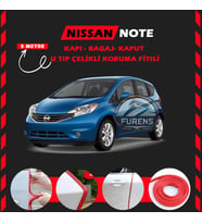 Nissan Note Oto Araç Kapı Koruma Fitili 5metre Parlak Kırmızı Renk