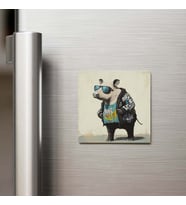 Tapir - Tapir - Güneş Gözlüklü Style - Buzdolap Magneti - 9x9 Cm