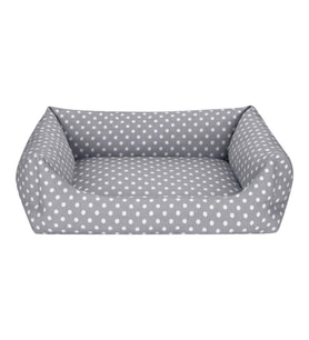 Pet Comfort Uniform Gri Puantiyeli Köpek Yatağı L 70x60cm
