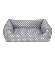 Pet Comfort Uniform Gri Puantiyeli Köpek Yatağı L 70x60cm