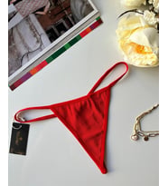 Lenora Kadın Fitilli %97 Pamuklu Günlük Kullanım Kaliteli String (Kırmızı)