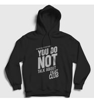 Presmono Unisex Beyaz Rule Film Dövüş Kulübü Fight Club Kapüşonlu Sweatshirt 244639tt (Siyah)