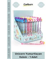 #Kalem 17 cm Unicorn Figürlü Okul Ofis Hediyelik Renkli Canlı Tasarım Unicorn Yumurtlayan Kalem - 1