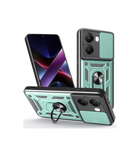 Xiaomi Poco X7 Pro Kılıf Pars Lens Yüzüklü Silikon - Yeşil
