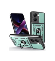 Xiaomi Poco X7 Pro Kılıf Pars Lens Yüzüklü Silikon - Yeşil