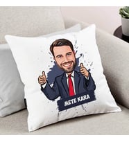 Kişiye Özel Takım Elbiseli Erkek Karikatürlü Yastık