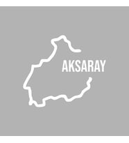 Aksaray Harita Araba Sticker siyah 17x15 CM (Beyaz)