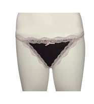 ASM0259 Bayan Pembe Siyah Düşler Dantel String (Çok Renkli)