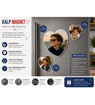 Kalp Fotoğraf Magneti Erkek Çocuğuna Kişiselleştirilebilir Unutulmaz Anı Hediyesi