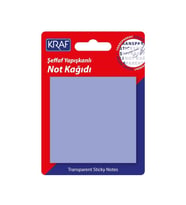 KRAF 7676TR YAPIŞKANLI NOT KAĞIDI 50yp.76x76mm. ŞEFFAF MOR