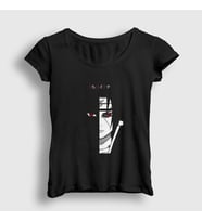Presmono Kadın Siyah Itachi V2 Anime Naruto T-Shirt 132290tt