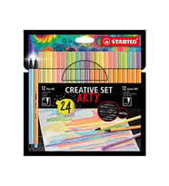 Stabilo Arty Kreatif Set 24 Lü Pen+Point (Siyah)