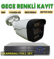 XMPro 1 KAMERALI İNSAN ARAÇ YÜZ ALGILAYAN GECE RENKLİ GÖSTEREN PLASTİK KASA GÜVENLİK KAMERA SETİ