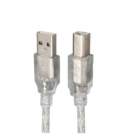S-Link SL-U2007 7 Metre USB2.0 Yazıcı Kablosu Şeffaf Kalın Örgülü Yazıcı ve Tarayıcı Bağlantı Kablosu