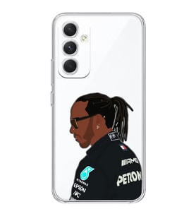 Samsung Galaxy A14 Uyumlu Lewis Hamilton Desenli Şeffaf Telefon Kılıfı