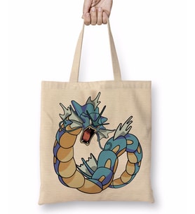 Pokemon Gyarados Bez Çanta Uzun Saplı