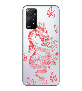 Xiaomi Redmi Note 12 PRO 4G Uyumlu Ejderha Tasarımlı Şeffaf Telefon Kılıfı