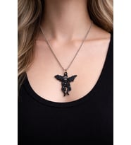 Death Note Ryuk Figür Metal Kolye Gümüş Renk 60 cm Zincir Unisex