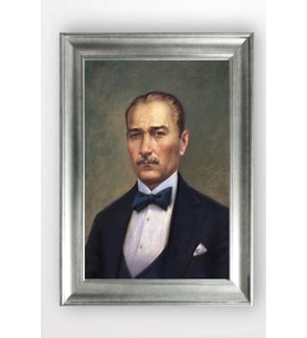 Gümüş Çerçeveli Atatürk Tablo a106