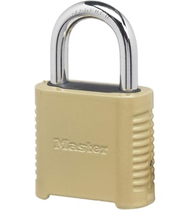 Master Lock 875D Ağır İş Dış Mekan Kombinasyon Kilidi, 5 Cm Geniş, Pirinç Kaplama