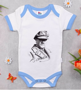 BK Kids Atatürk Temalı Mavi Bebek Body Zıbın-17