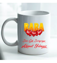 Babalara Özel İsim Baskılı Kupa Bardak No:005