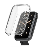 Xiaomi Mi Band 7 Pro İle Uyumlu Yumuşak Silikon 360 Tam Koruma Kasa ve Ekran Koruyucu (Renksiz)
