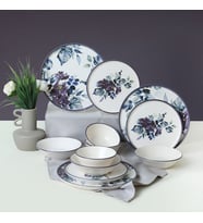 Keramika Purple Flower Yemek Takımı 24 Parça 6 Kişilik