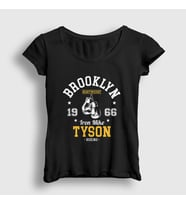 Presmono Kadın Siyah Brooklyn Boxing Boks Mike Tyson T-Shirt 507349tt